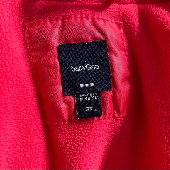 Baby GAP Pink Puffer Girl Jacket - Size 3T - Picture 3 of 10